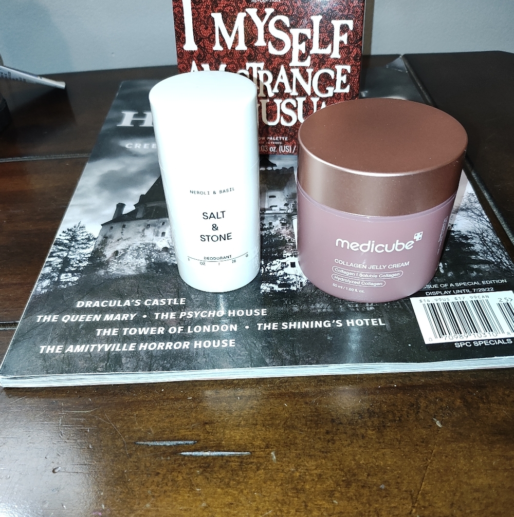 Medicube Collagen Jelly Cream and Salt & Stone Deodorant